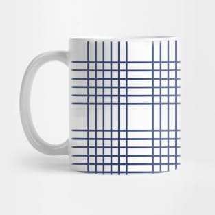 Blue Abstract Check Pattern Mug